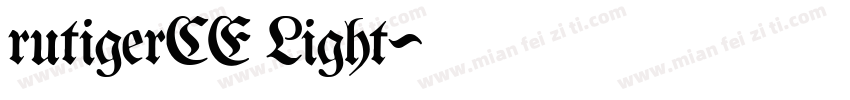 rutigerCE Light字体转换